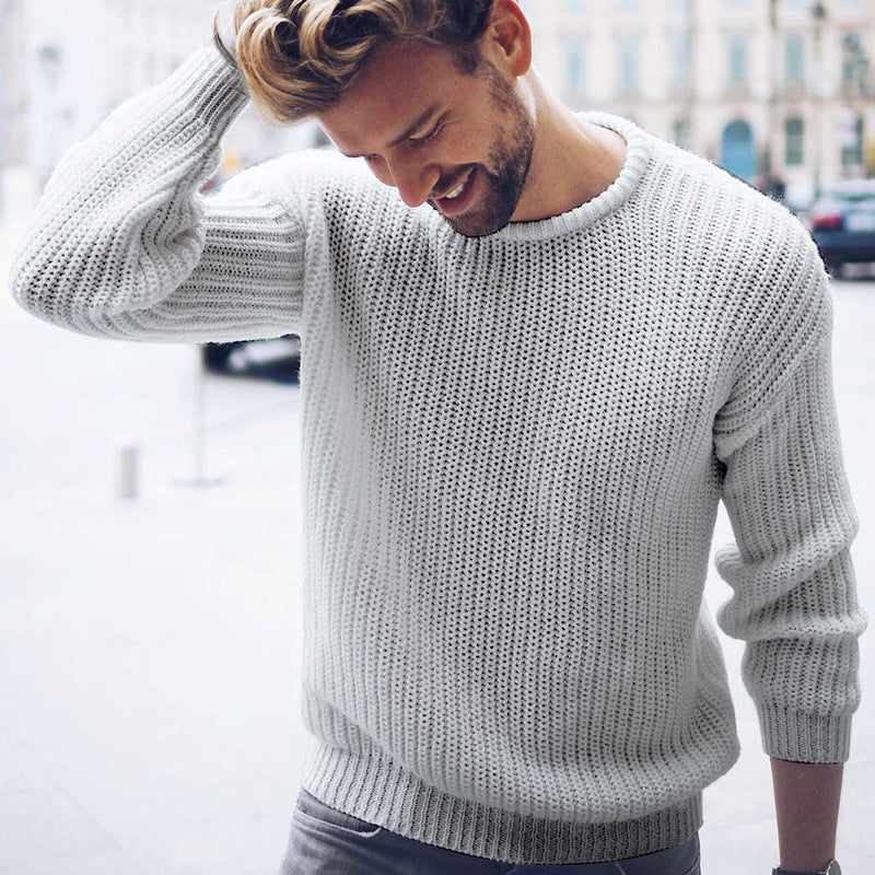 Herren lässiger Pullover mit luftiger Struktur ModeGeist