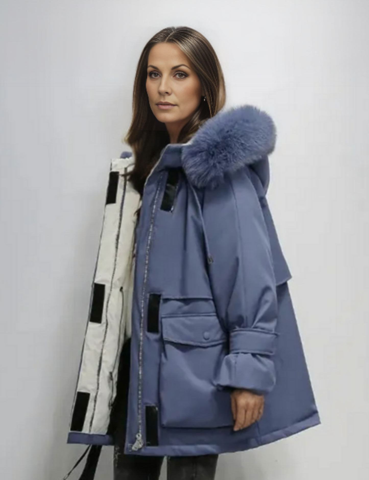 ModeGeist | Winterjacke mit Kapuze und Langen Ärmeln für Frauen Ideal für Die Kalte Saison