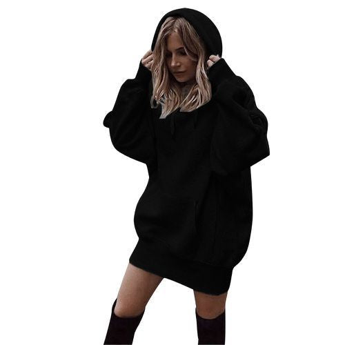 Damen Oversized Kapuzenkleid ModeGeist