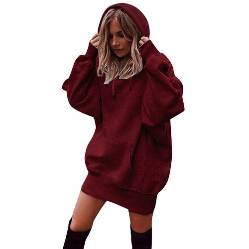 Damen Oversized Kapuzenkleid ModeGeist