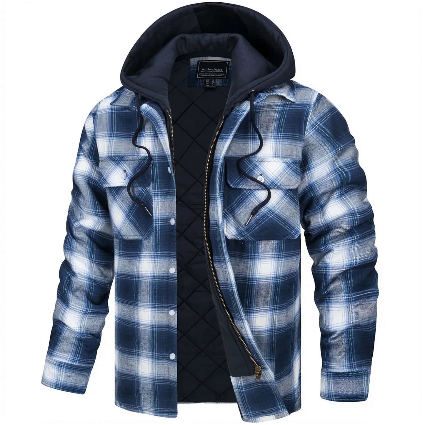 ModeGeist | Herren Karierte Langarm Freizeitjacke