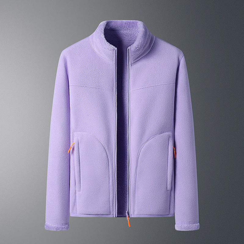Kuschelige Fleecejacke mit langen Ärmeln und Reißverschlusstaschen von Kouvara