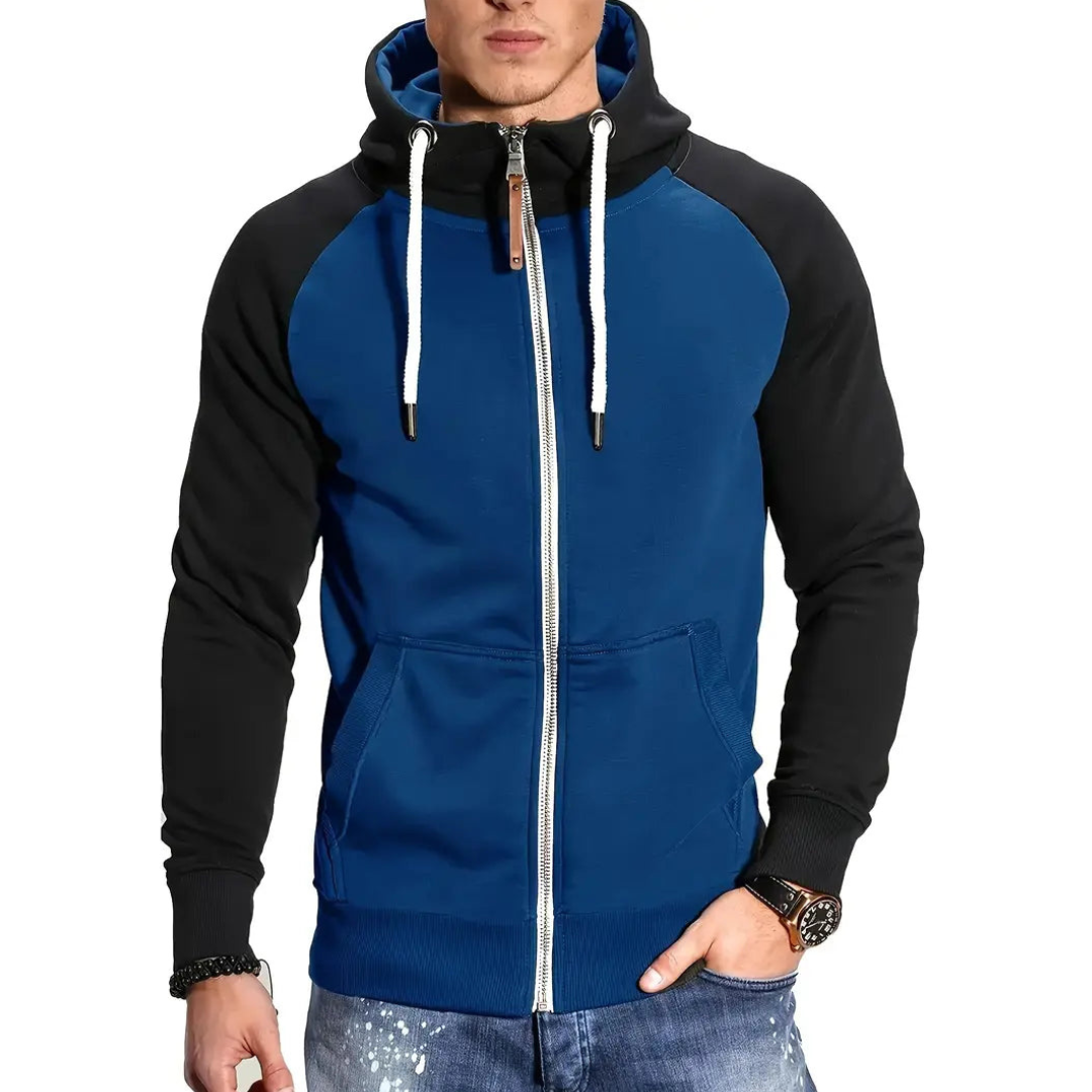 Fudus Kapuzenpullover mit Reißverschluss und Taschen