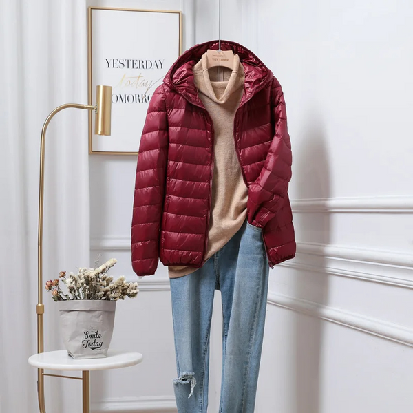ModeGeist | Leichte Pufferjacke Kapuzen Reißverschluss Freizeitoberbekleidung