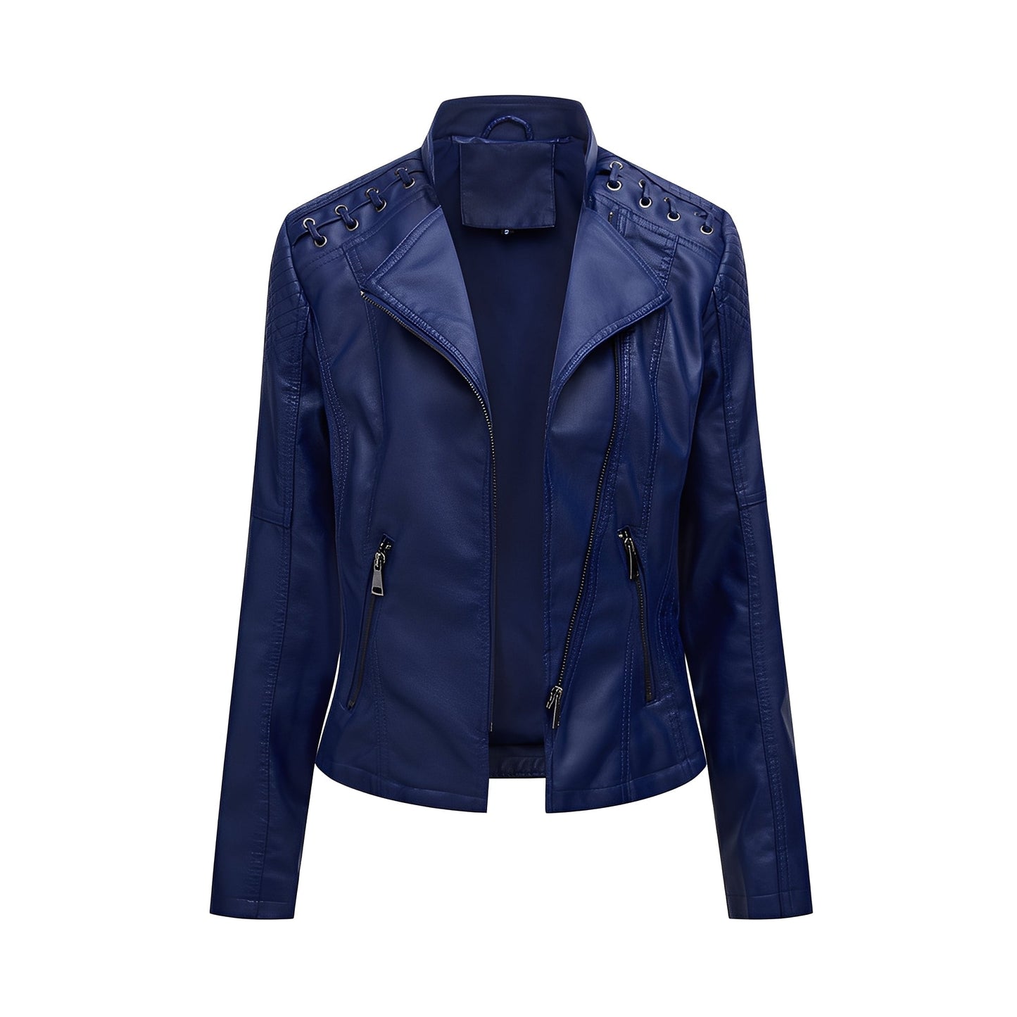 ModeGeist | Stilvolle, slim kurze Lederjacke für Damen