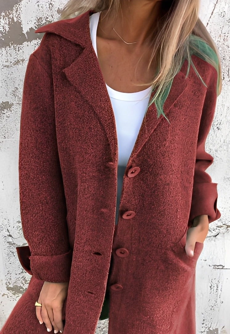 ModeGeist | Lässiger langer Strickmantel für Frauen