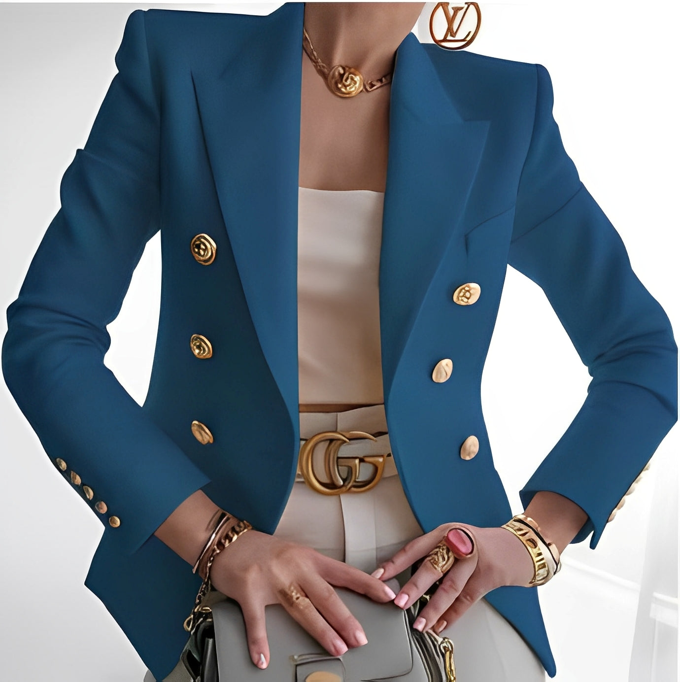 ModeGeist | Klassischer Blazer mit Knöpfen für Frauen