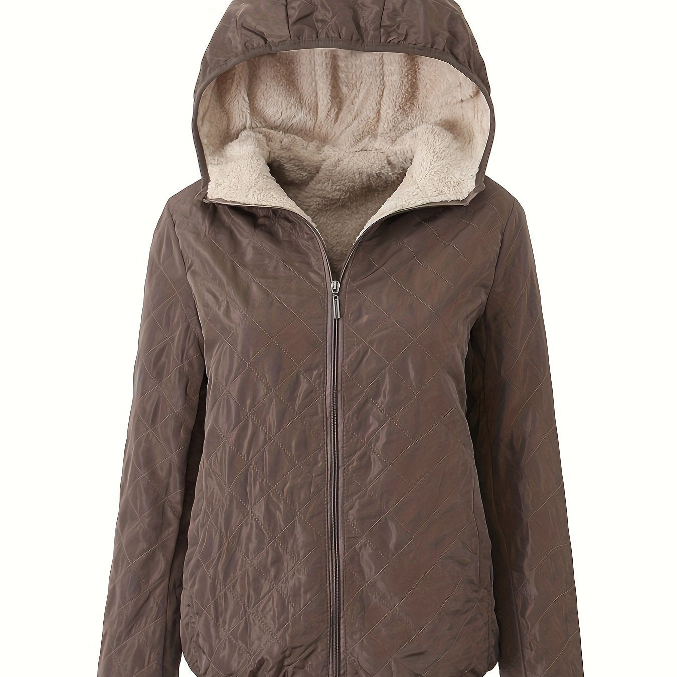 ModeGeist | Steppjacke mit Kapuze und Reißverschluss