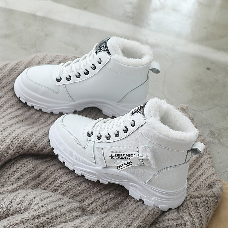 ModeGeist | Stiefel - Kunstleder - High-Top - Chunky Plateausohle - Schnürverschluss