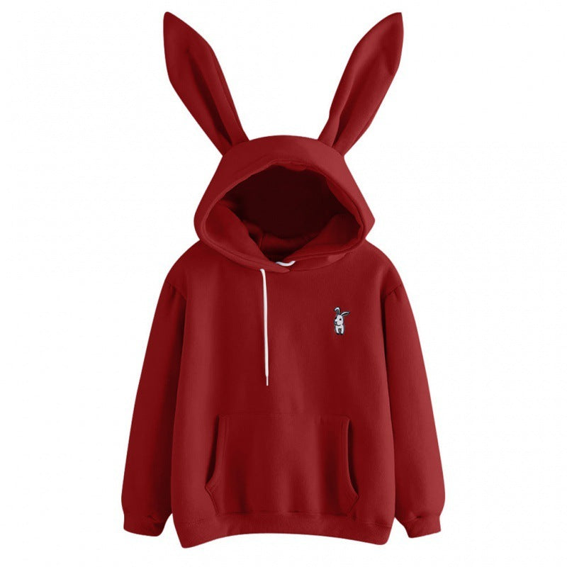 Fudus Damen Kapuzenpullover mit Hasenohren