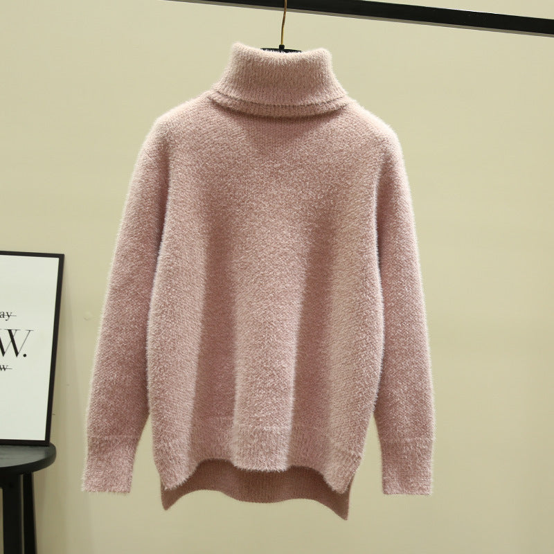 Damen Oversized Rollkragenpullover aus weichem Strick ModeGeist