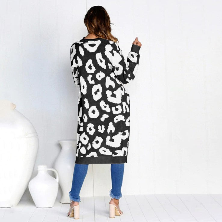 Damen Langärmliger Strickmantel ModeGeist
