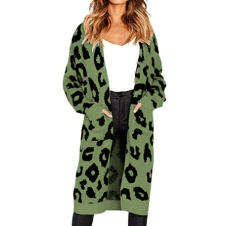 Damen Langärmliger Strickmantel ModeGeist