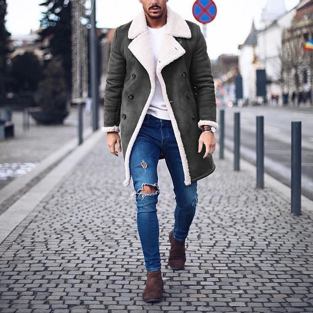 Herren Lammfellmantel mit luxuriösem Teddyfutter ModeGeist