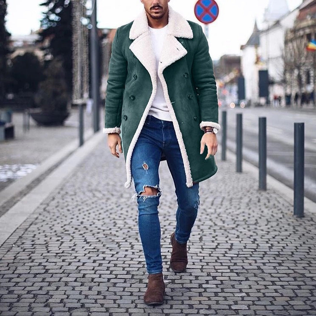 Herren Lammfellmantel mit luxuriösem Teddyfutter ModeGeist