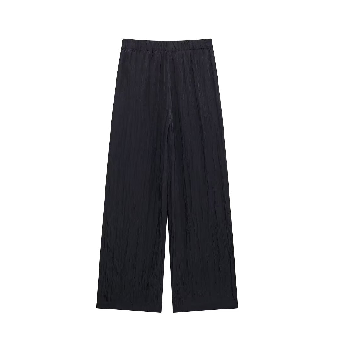 Wide-Leg Pants and Black Blazer Outfits 2024