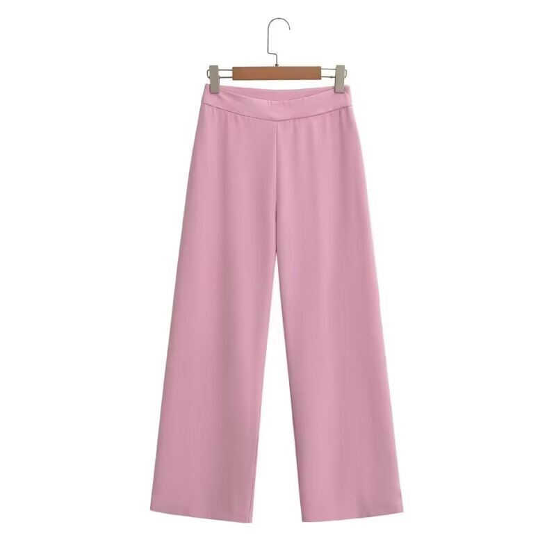 Pink Blazer Outfit with High-Waisted Pants: 2024 Styles