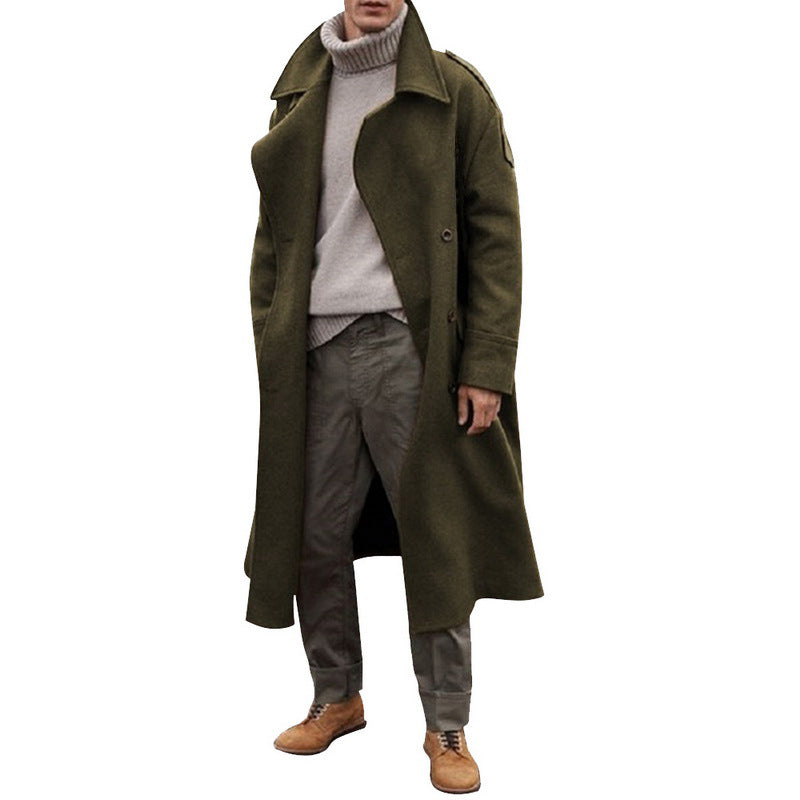 Herren eleganter Wollmantel mit doppelter Knopfleiste ModeGeist