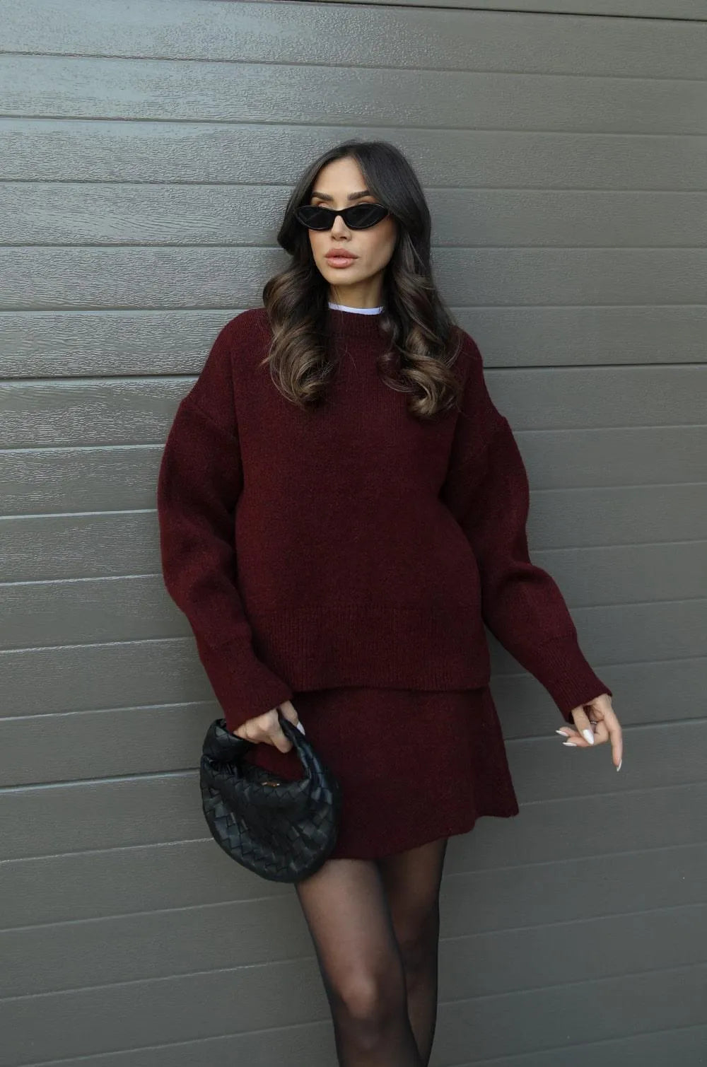 ANNETT Strickpullover und Rock im Set