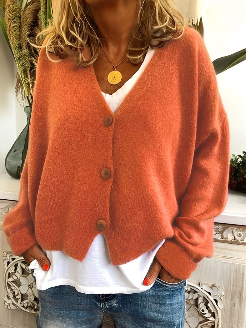 ModeGeist | Lässiger Cardigan mit Knöpfen für Frauen