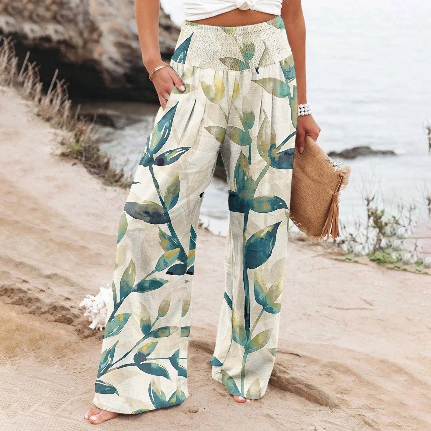 Gedruckte Gerogette-Hose im stylischen Design