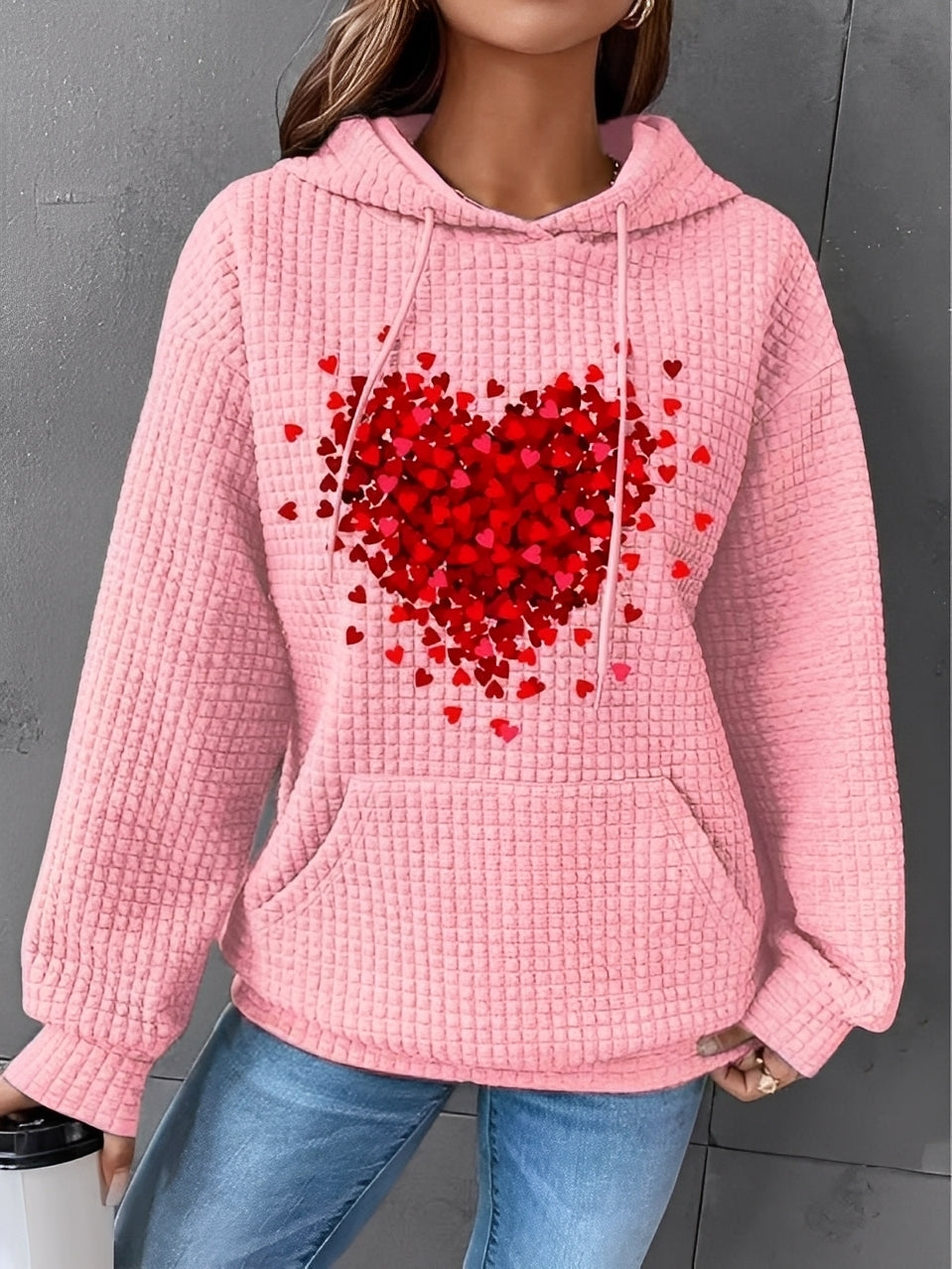 ModeGeist | Bedruckter, Warmer Kapuzensweatshirt für Frauen
