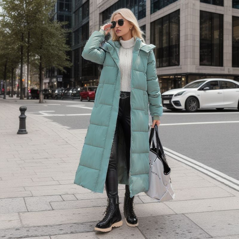 ModeGeist | Warme Gefütterte Damen Pufferjacke mit Kapuze