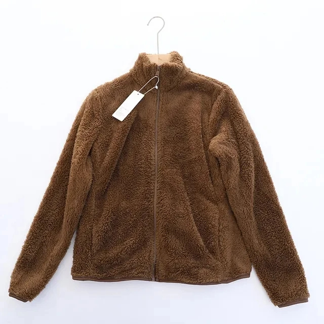 ModeGeist | Weiche Sherpa Zip Up Hohe Kragenjacke, Fleeceweste