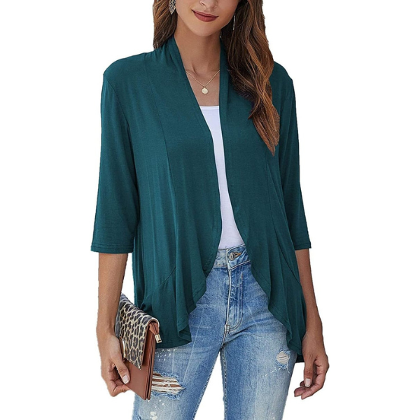SEVDA Cardigan: leichter Cardigan mit Dreiviertelärmeln
