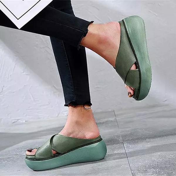 MODEGEIST Damen Flache Sandalen Gepolsterte Sohle Verstellbare Riemen