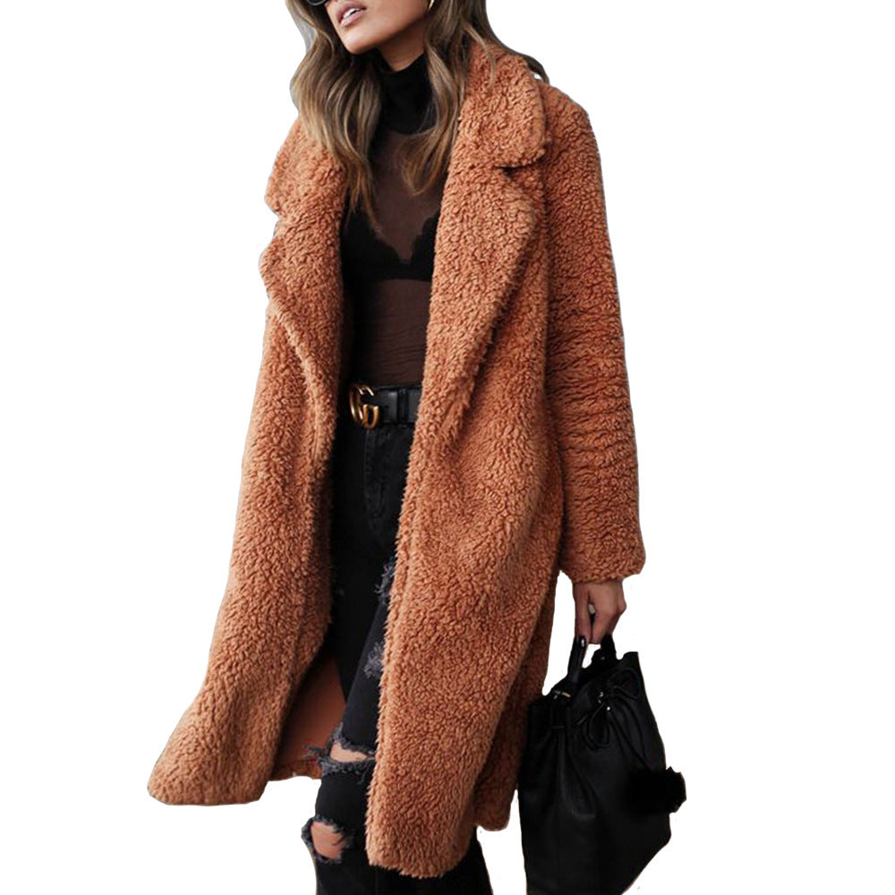 Damen Teddyfell Mantel ModeGeist