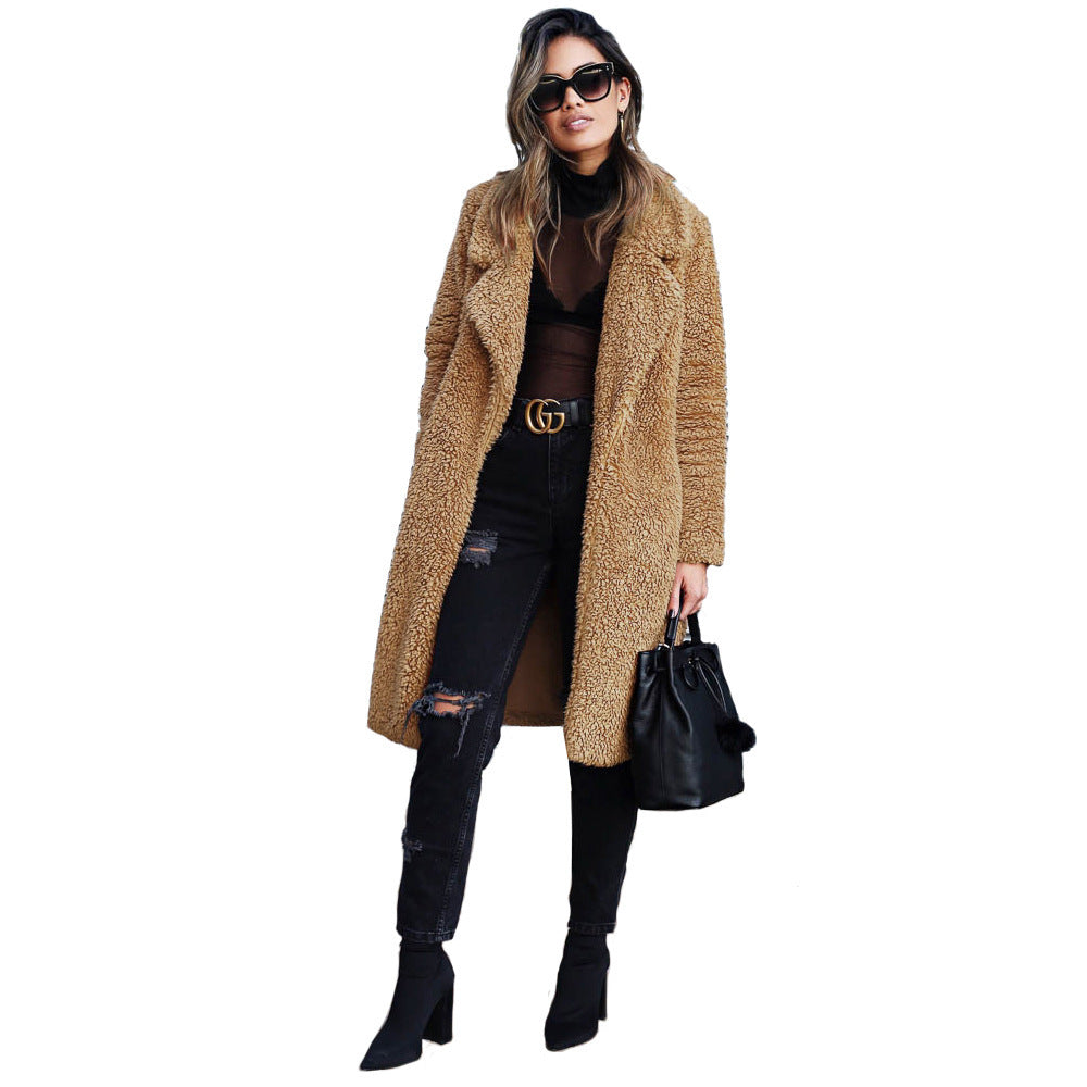 Damen Teddyfell Mantel ModeGeist