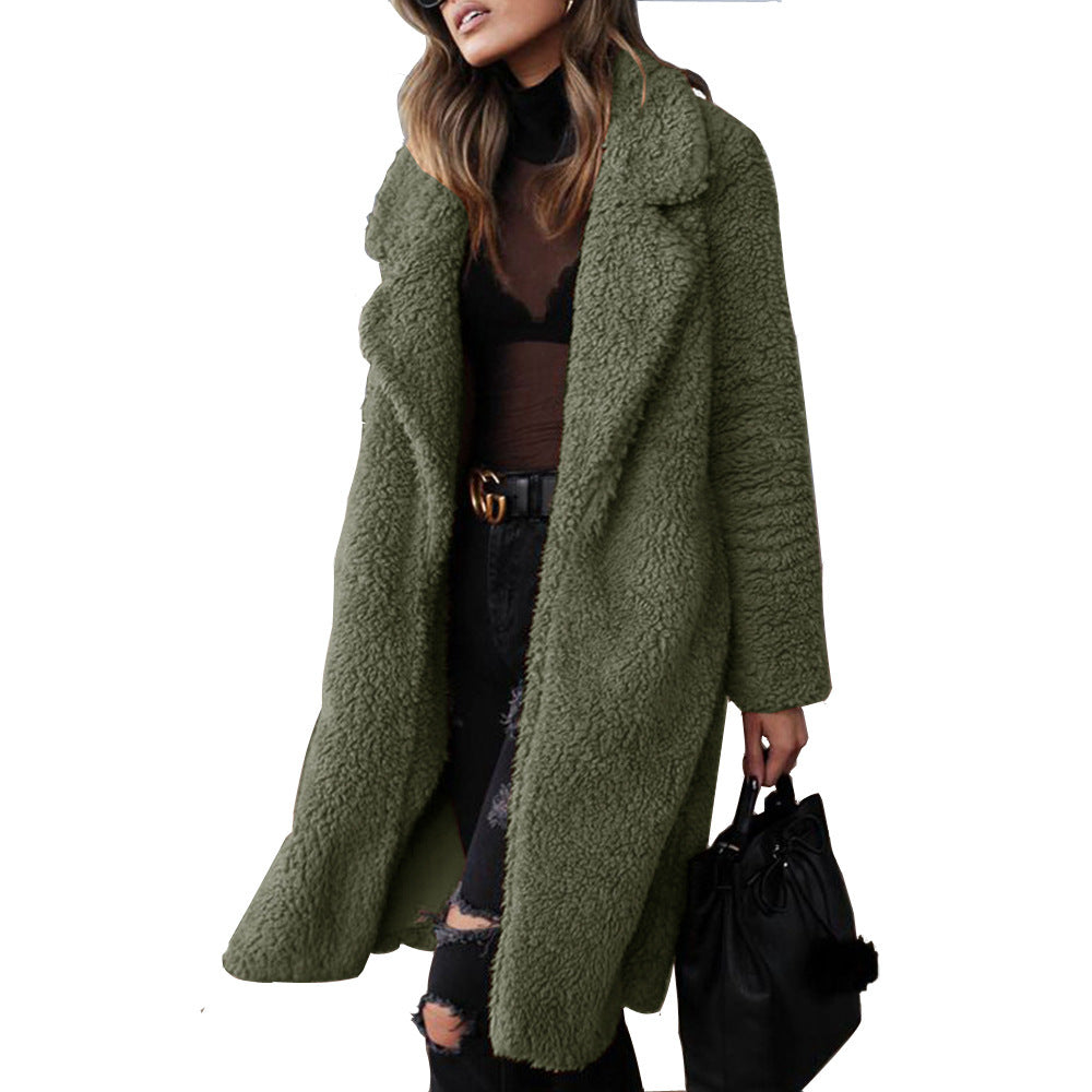 Damen Teddyfell Mantel ModeGeist