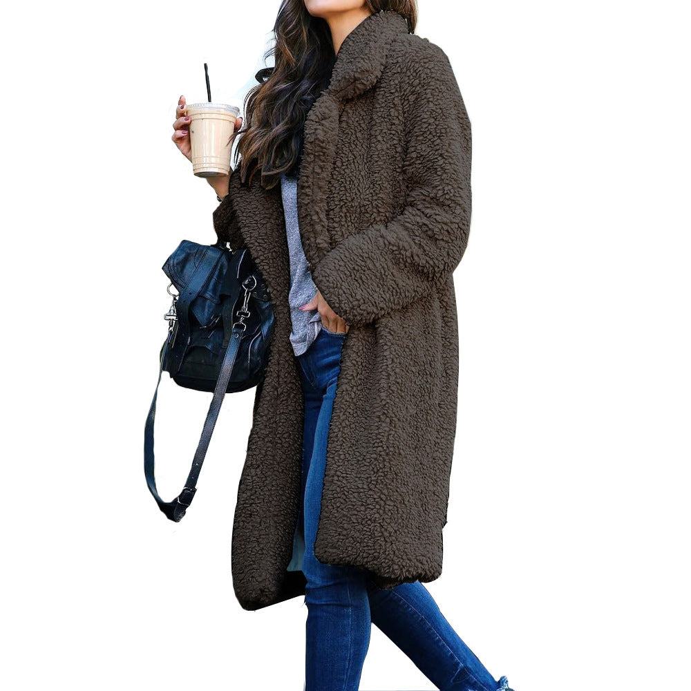 Damen Teddyfell Mantel ModeGeist