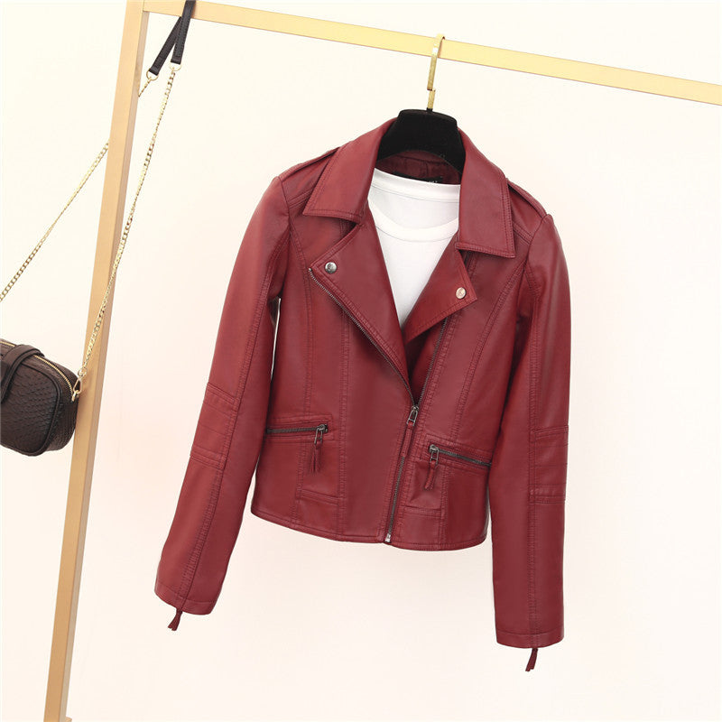 Damen Bikerjacke mit asymmetrischem Reißverschluss und dekorativen Nieten ModeGeist