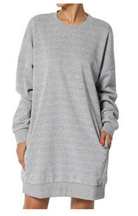 Damen Sweatkleid mit praktischen Taschen und lässigem Schnitt ModeGeist