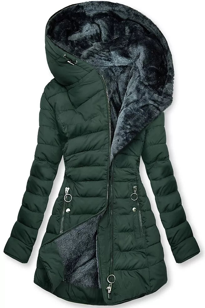 ModeGeist | Lange Winterjacke mit Kapuze für Damen Ideal für Die Kalte Jahreszeit