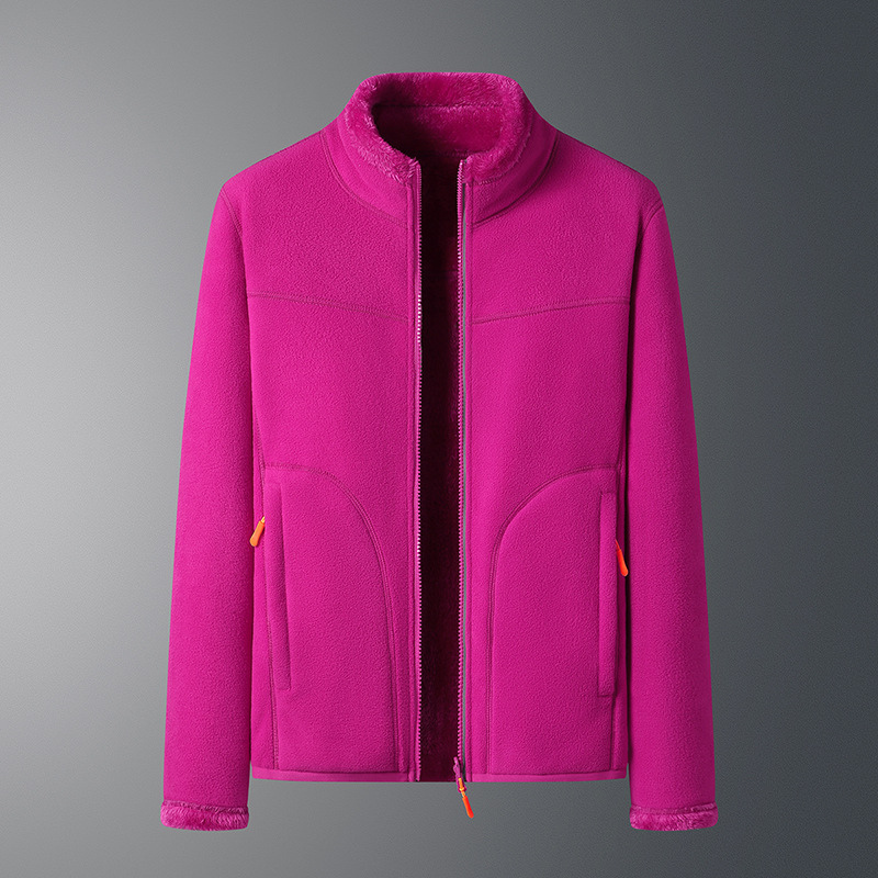 Kuschelige Fleecejacke mit langen Ärmeln und Reißverschlusstaschen von Kouvara