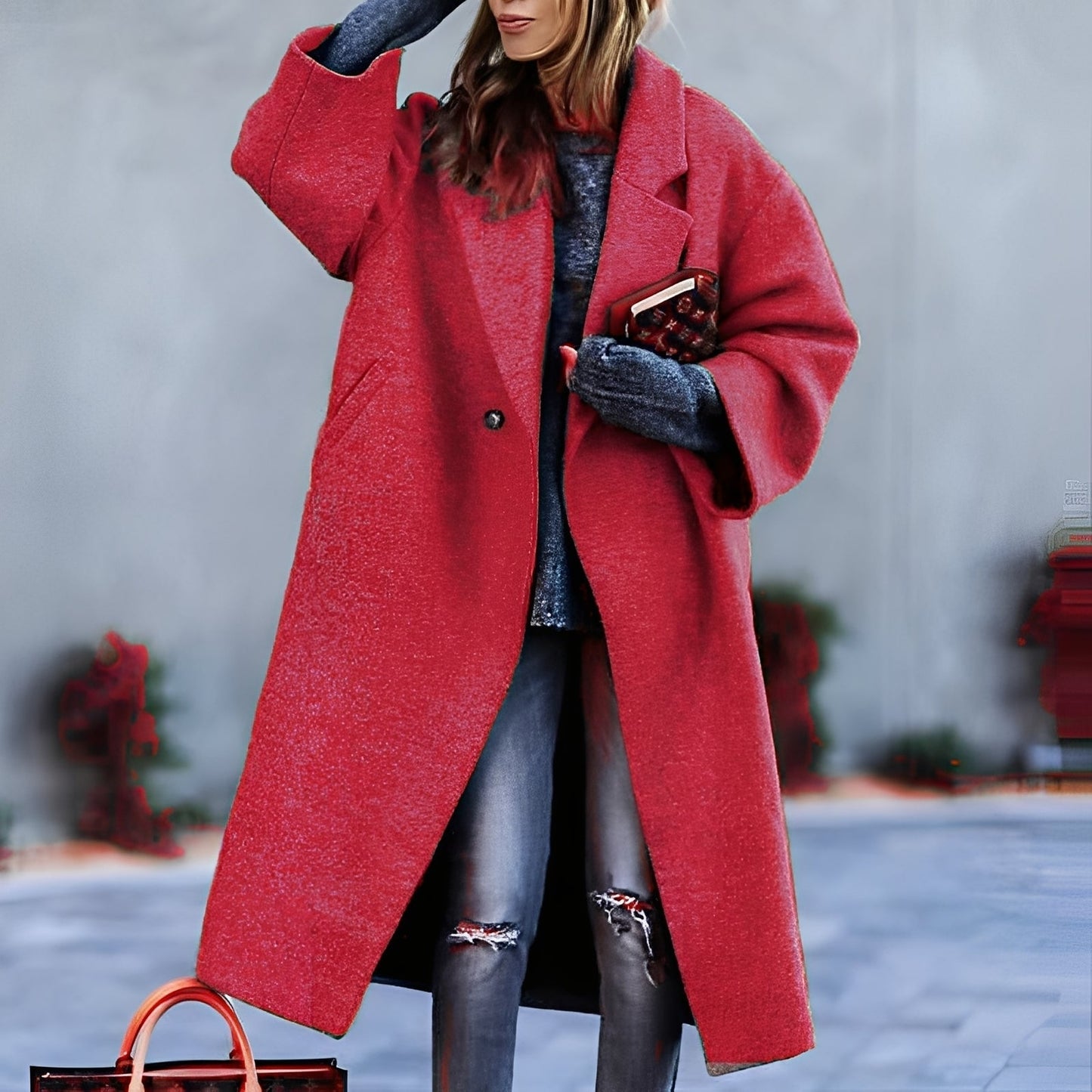 ModeGeist | Eleganter, klassischer, lockerer Mantel für Frauen