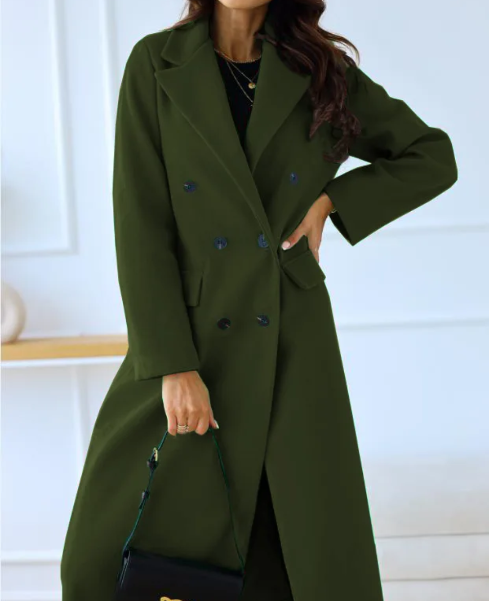 ModeGeist | Lange Elegante Taillierte Trenchcoat Für Damen | Perfekt Für Herbst Und Winter