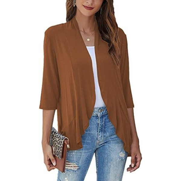 SEVDA Cardigan: leichter Cardigan mit Dreiviertelärmeln
