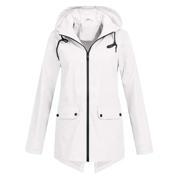 ModeGeist | Trendy Damen Regenjacke mit Kapuze