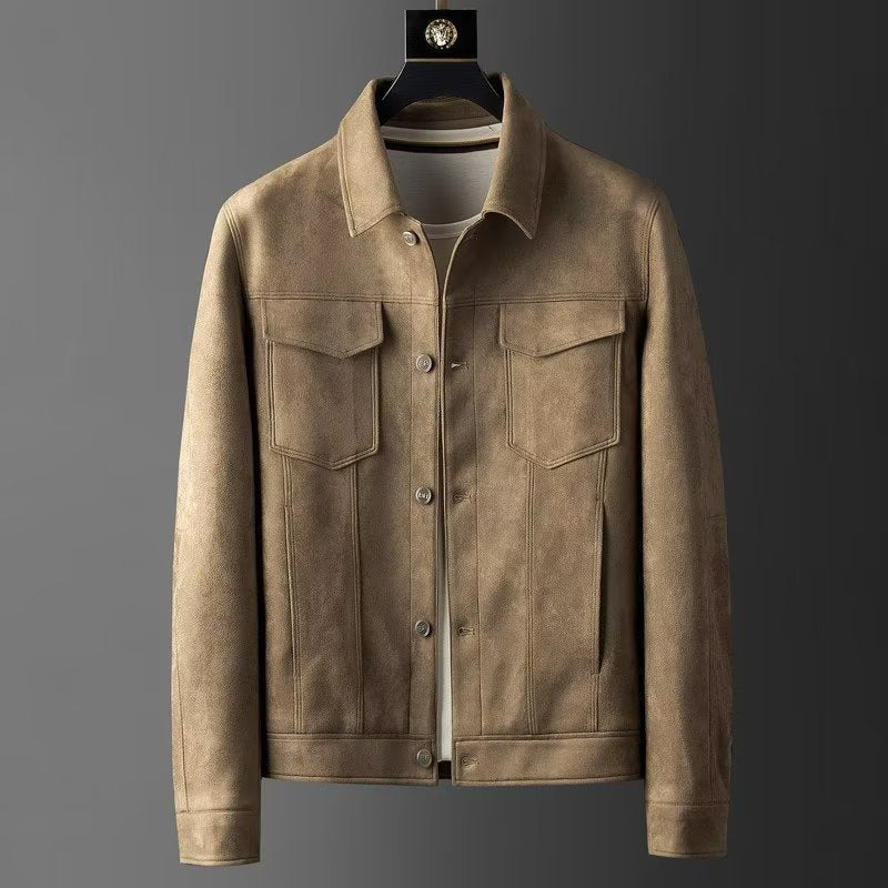 ModeGeist | Klassische Wildlederjacke für Männer