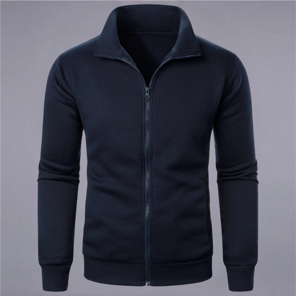 ModeGeist | Klassisches Sweatshirt mit Reißverschluss Baumwollmischung Komfort und Stil
