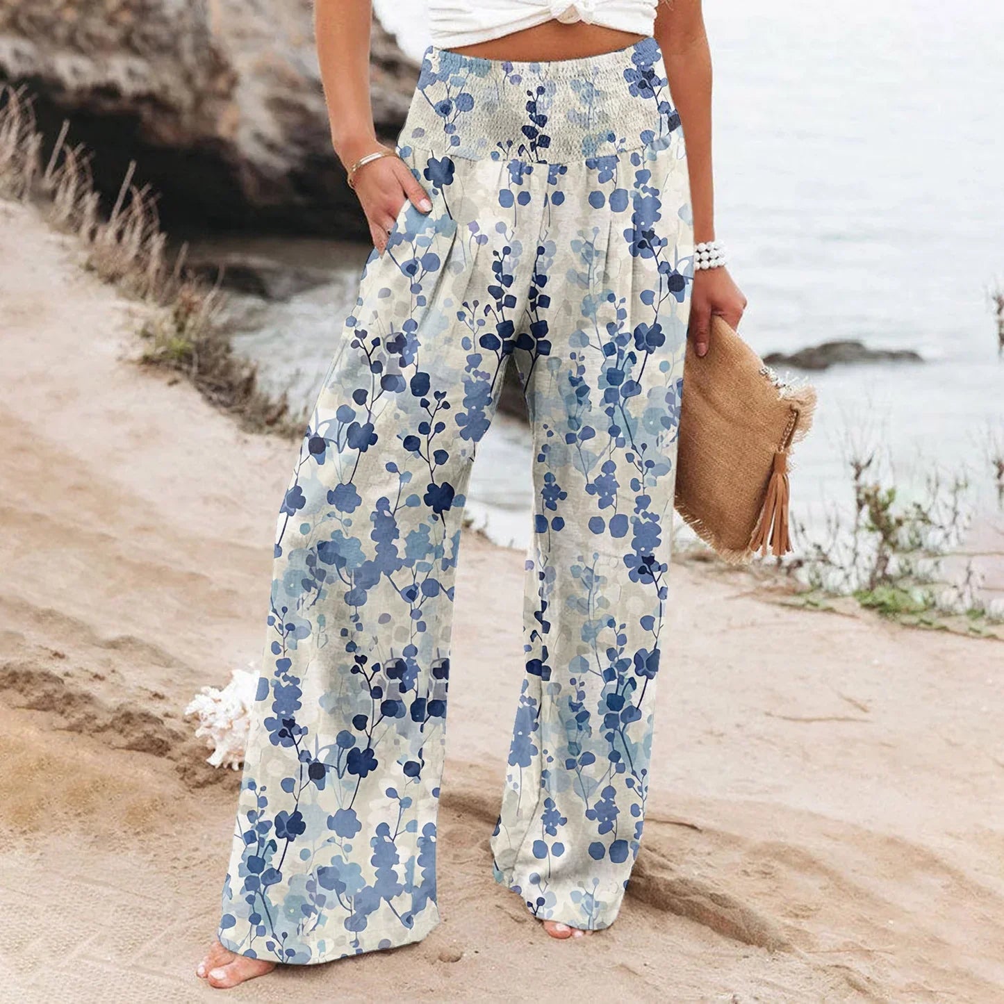 Gedruckte Gerogette-Hose im stylischen Design