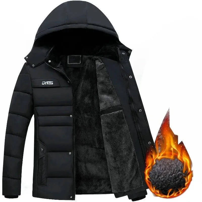 Warme, gefütterte Winterjacke für Herren