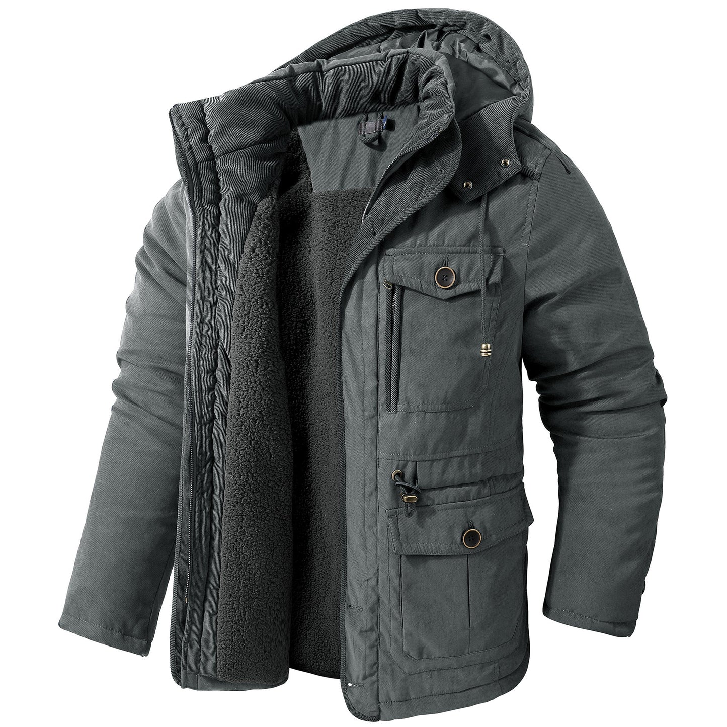 ModeGeist | Warme Jacke mit Kapuze für Männer
