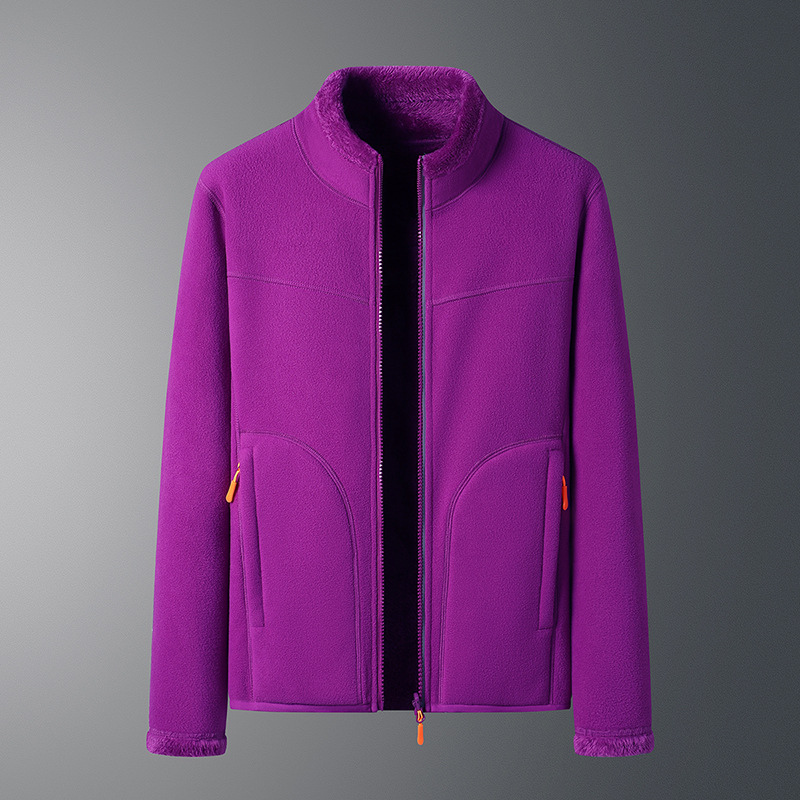 Kuschelige Fleecejacke mit langen Ärmeln und Reißverschlusstaschen von Kouvara