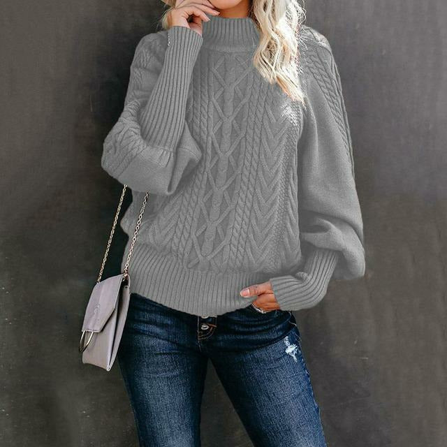 ModeGeist | Pullover - Frauen Herbst Kabelstrick Pullover