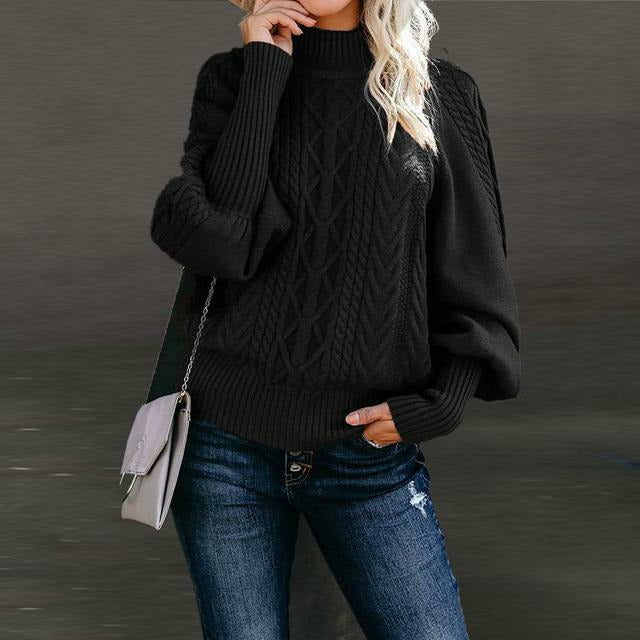 ModeGeist | Pullover - Frauen Herbst Kabelstrick Pullover
